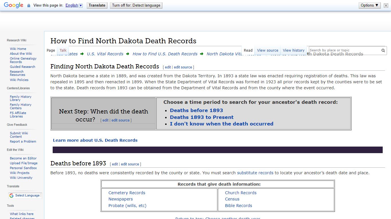 How to Find North Dakota Death Records • FamilySearch
